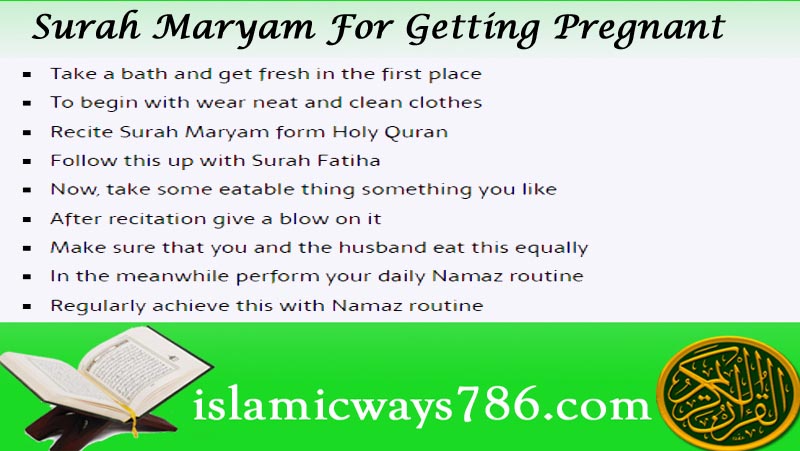 Powerful Surah Maryam For Getting Pregnant