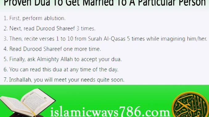 Proven Dua To Get Married To A Particular Person