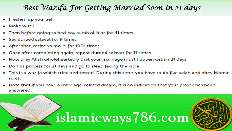 Best Wazifa For Getting Married Soon in 21 days