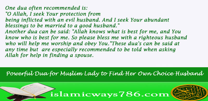 Powerful Dua for Muslim Lady to Find Her Own Choice Husband