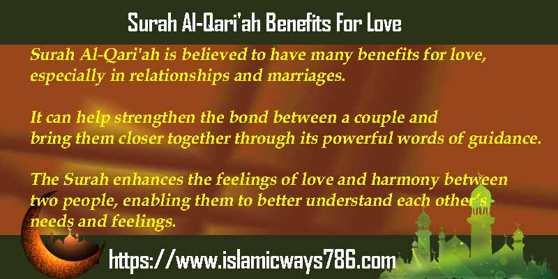 Surah Al-Qari'ah Benefits For Love