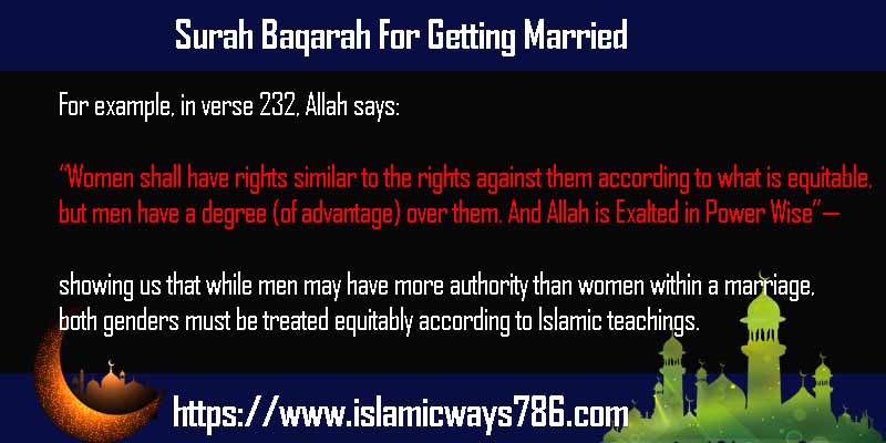 Surah Baqarah For Getting Married
