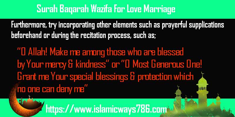 Surah Baqarah Wazifa For Love Marriage
