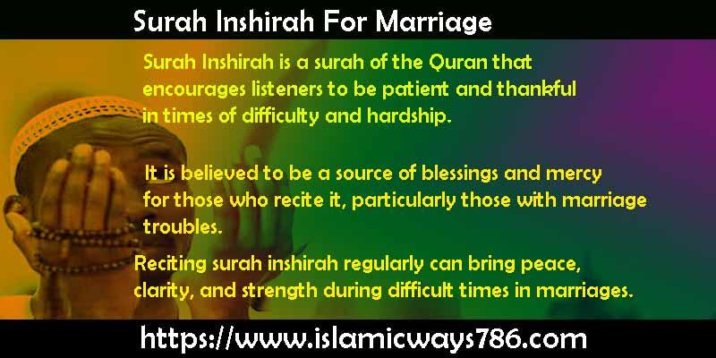 Surah Inshirah For Marriage